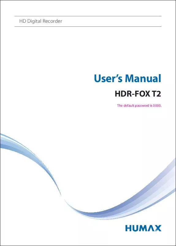 Mode d'emploi HUMAX HDR-FOX T2