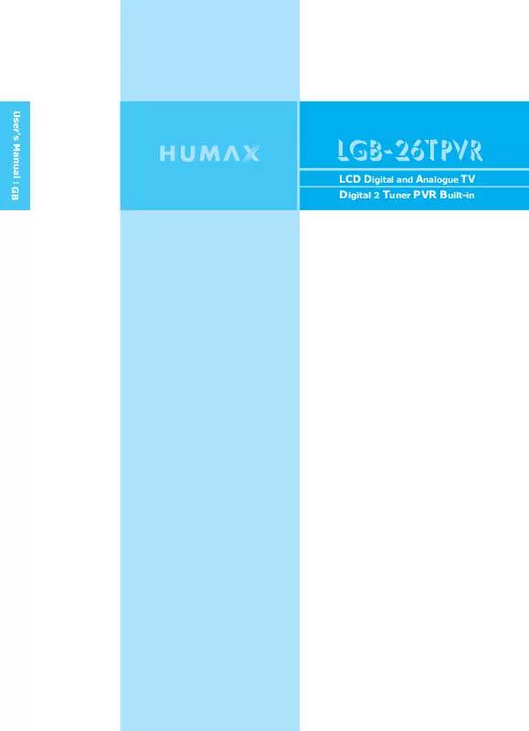 Mode d'emploi HUMAX LGB-26TPVR