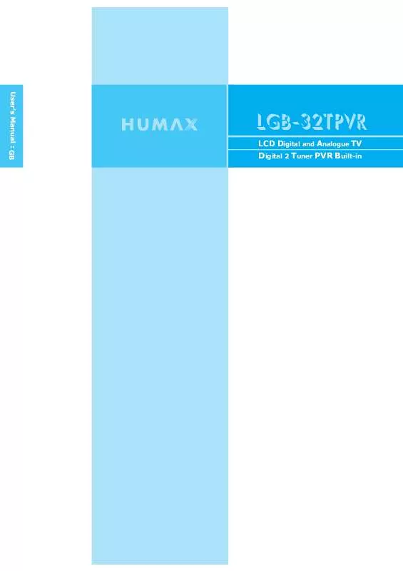 Mode d'emploi HUMAX LGB-32TPVR