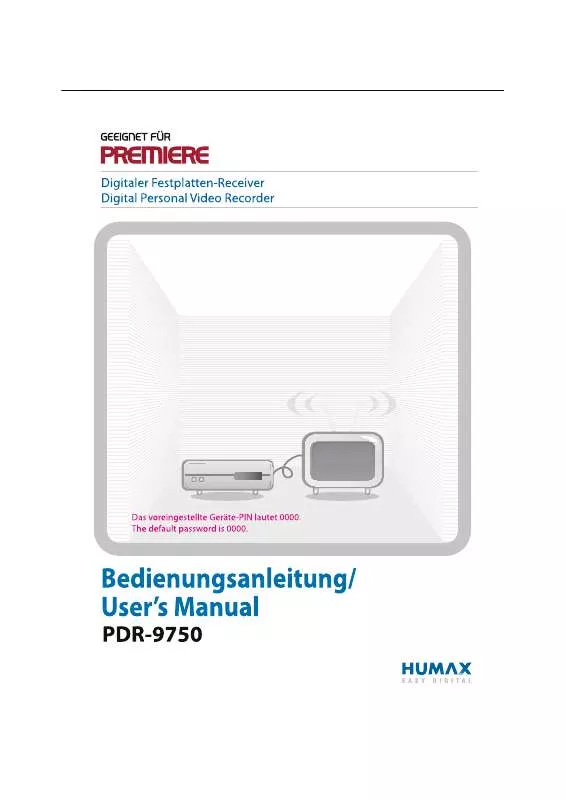 Mode d'emploi HUMAX PDR-9750