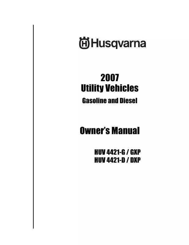 Mode d'emploi HUSQVARNA (2007