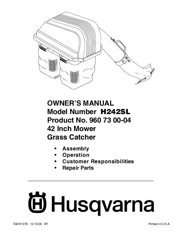 Mode d'emploi HUSQVARNA 960730004