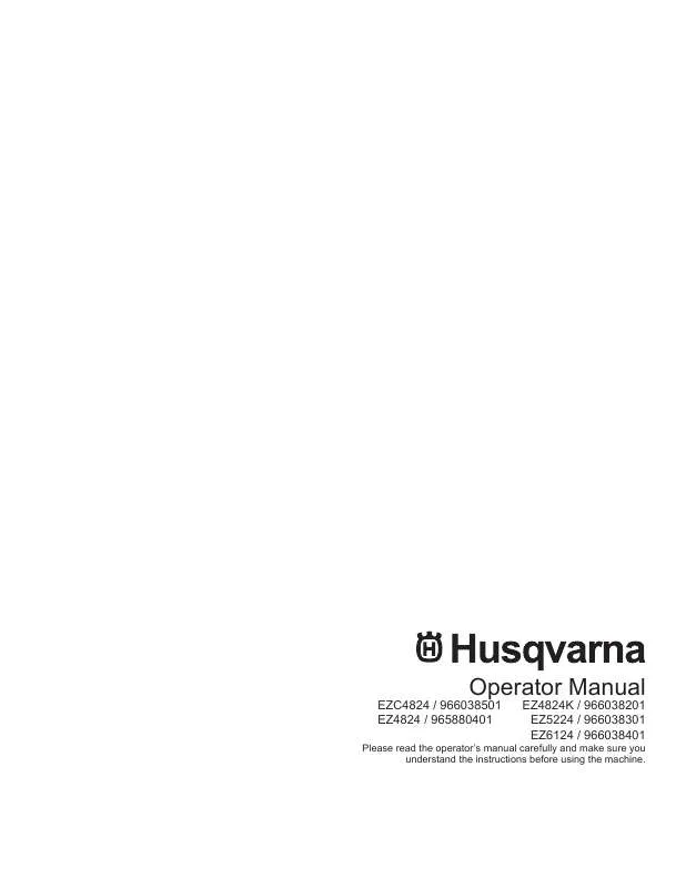 Mode d'emploi HUSQVARNA 966038401