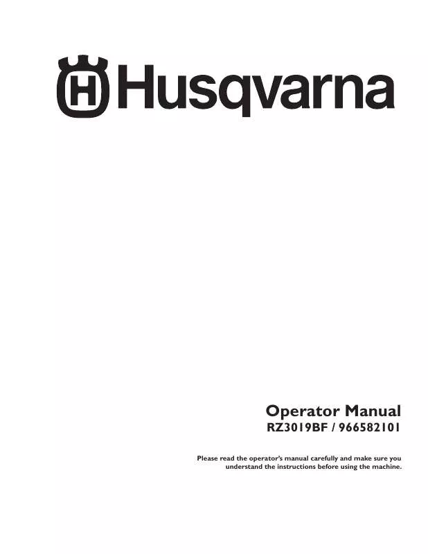 Mode d'emploi HUSQVARNA 966582101