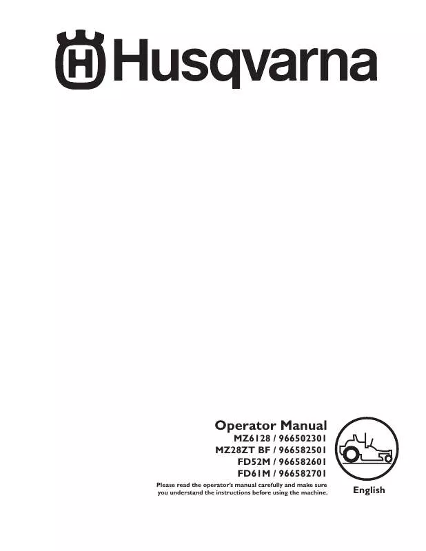 Mode d'emploi HUSQVARNA 966582601