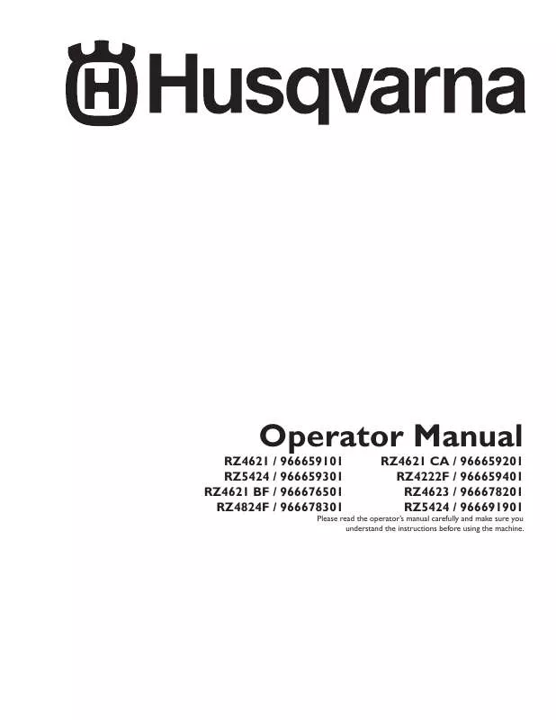 Mode d'emploi HUSQVARNA 966659101