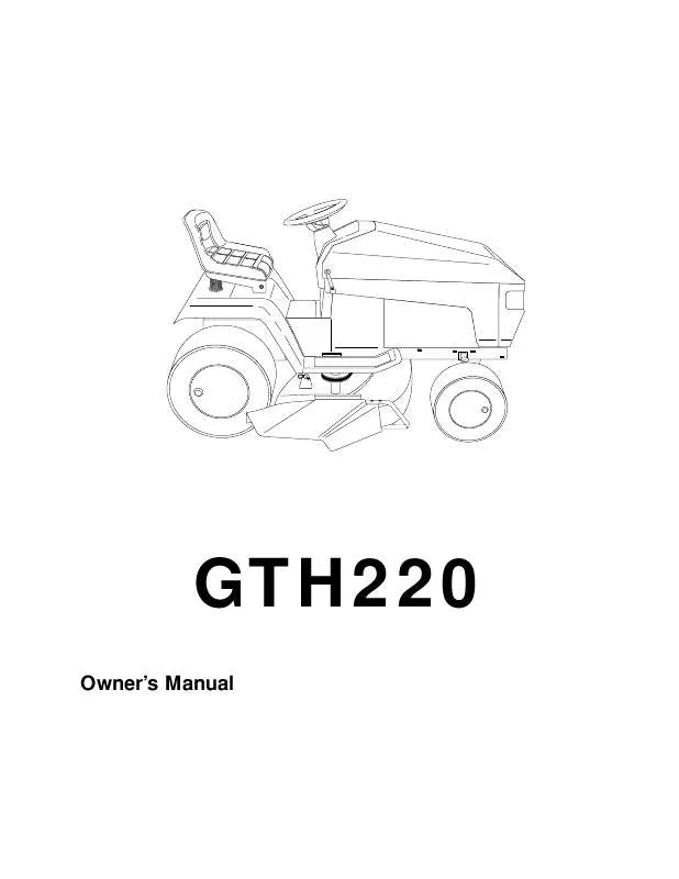 Mode d'emploi HUSQVARNA GTH 220