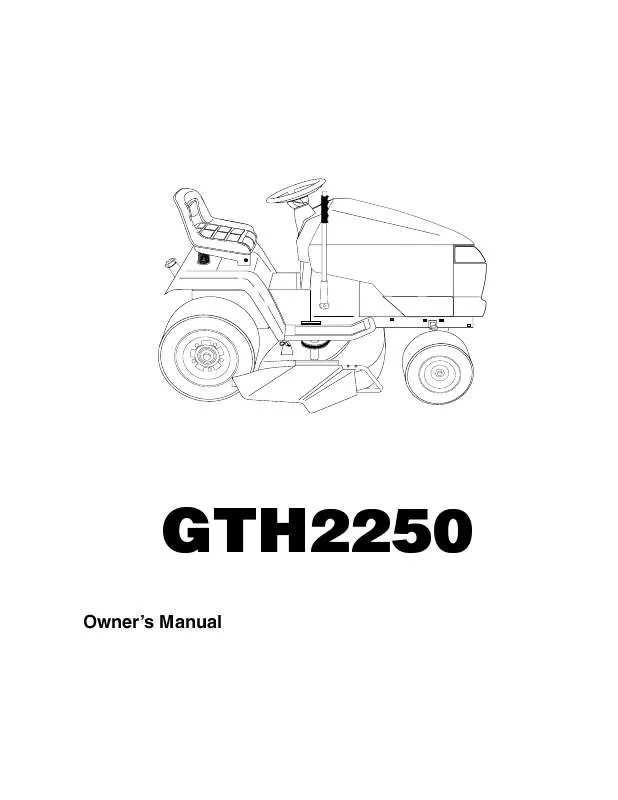 Mode d'emploi HUSQVARNA GTH 2250 C