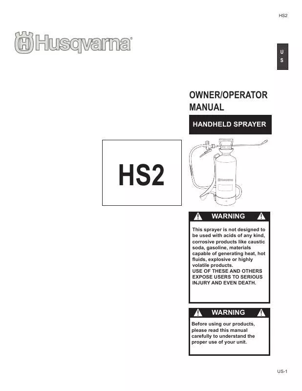 Mode d'emploi HUSQVARNA HS2