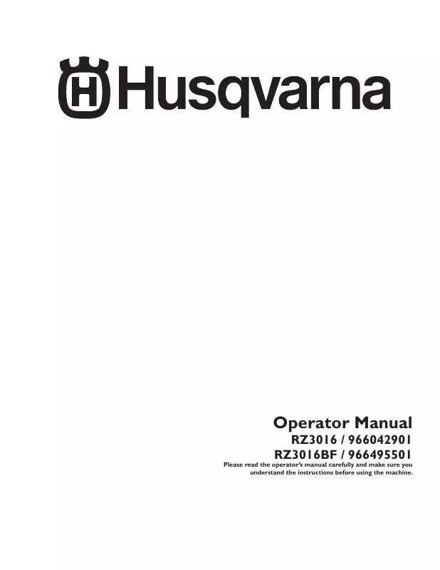 Mode d'emploi HUSQVARNA RZ3016