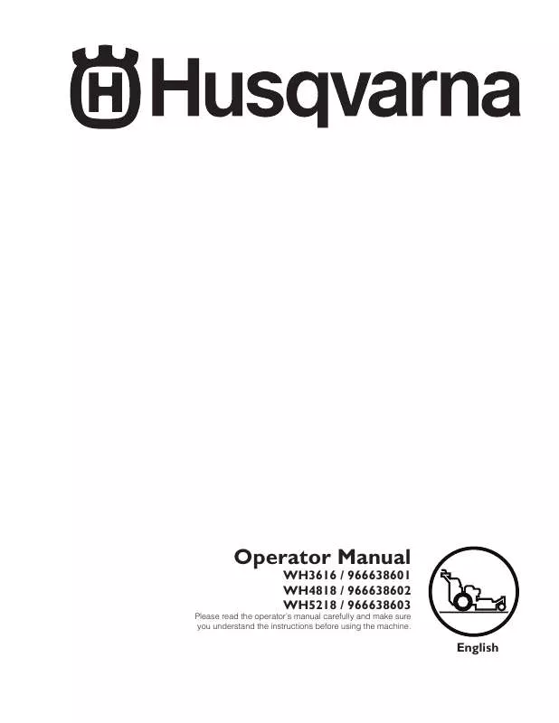 Mode d'emploi HUSQVARNA WH4818