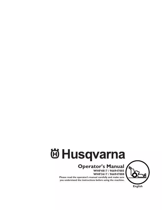 Mode d'emploi HUSQVARNA WHF3617