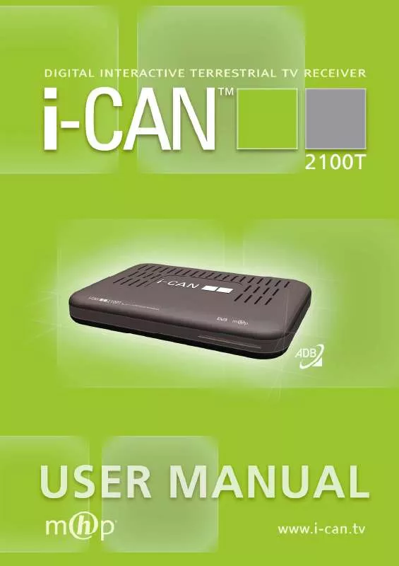 Mode d'emploi I-CAN 2100T