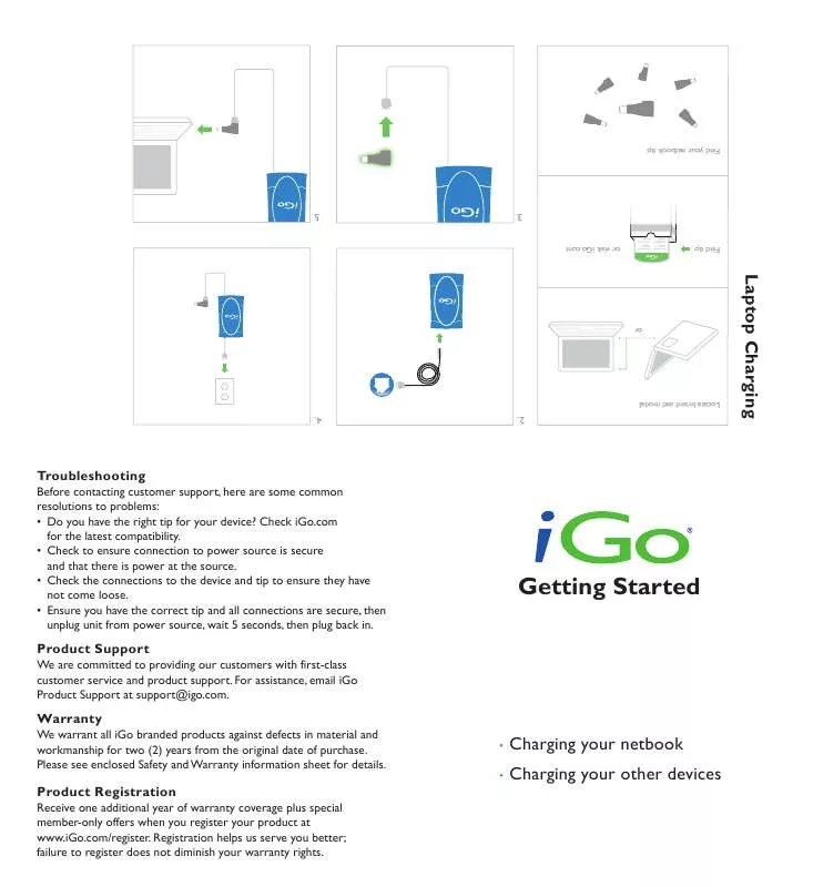 Mode d'emploi I-GO NETBOOK WALL CHARGER