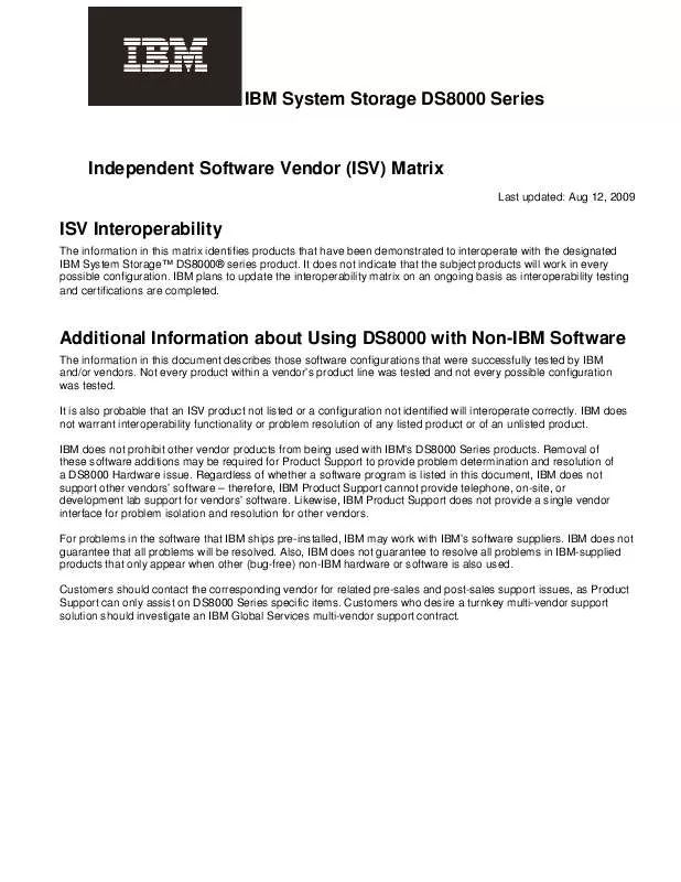 Mode d'emploi IBM DS8000