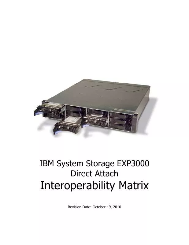 Mode d'emploi IBM SYSTEM STORAGE EXP3000
