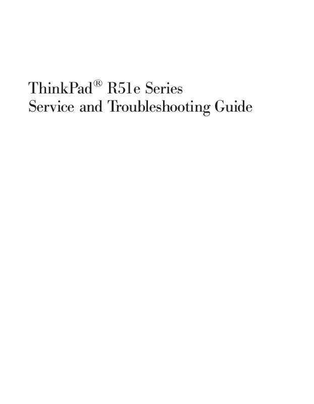Mode d'emploi IBM THINKPAD R51