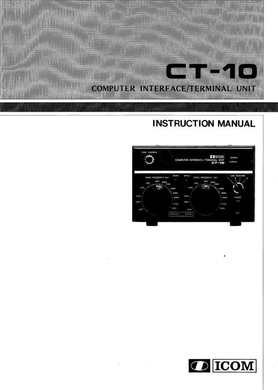 Mode d'emploi ICOM CT-10