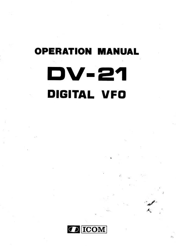 Mode d'emploi ICOM DV-21