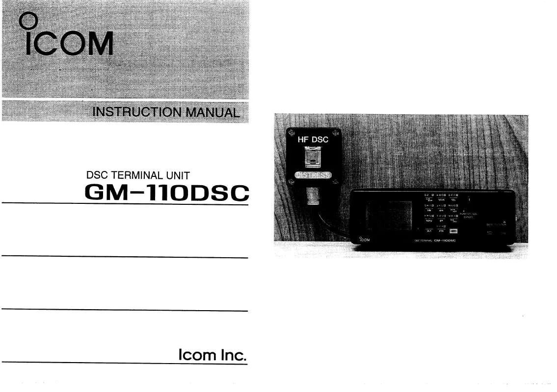 Mode d'emploi ICOM GM-110DSC