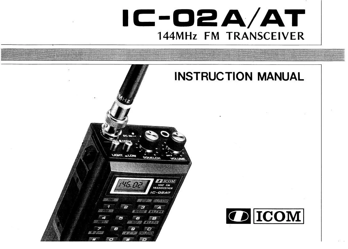 Mode d'emploi ICOM IC-02A
