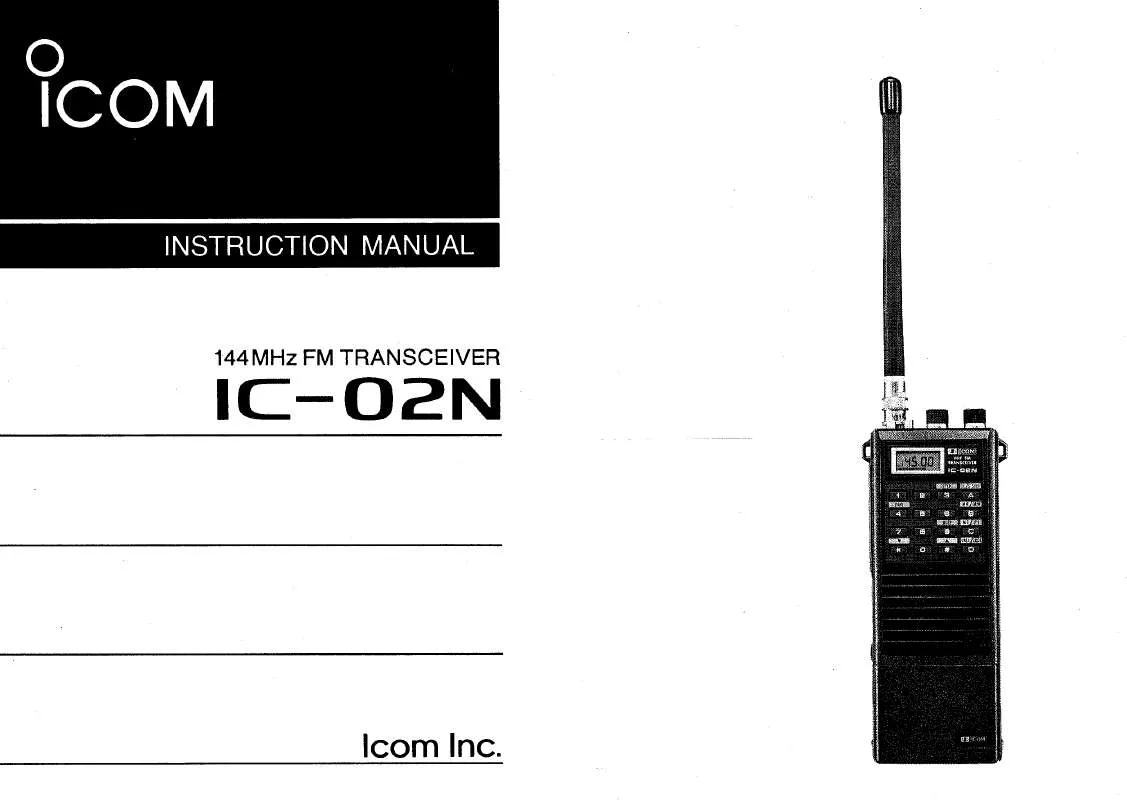 Mode d'emploi ICOM IC-02N