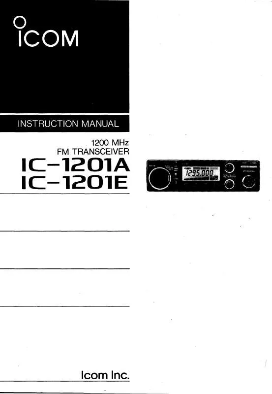 Mode d'emploi ICOM IC-1201A-E
