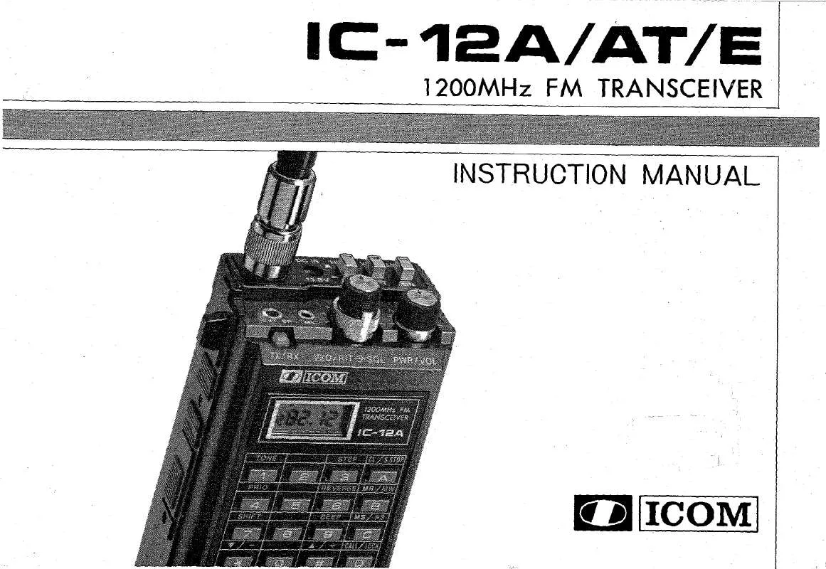 Mode d'emploi ICOM IC-12A