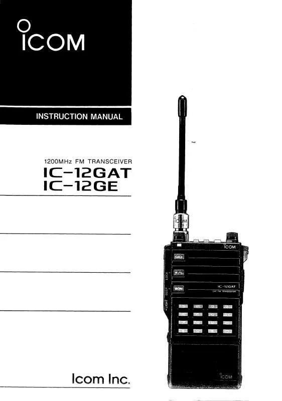 Mode d'emploi ICOM IC-12GE