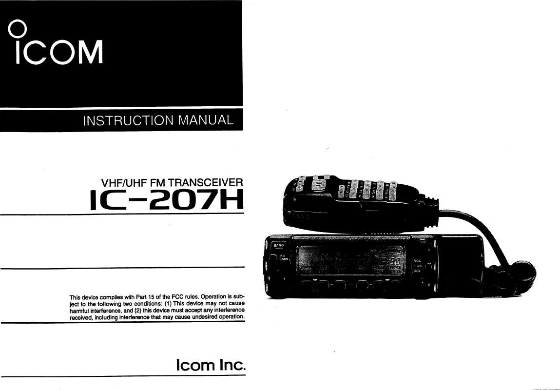 Mode d'emploi ICOM IC-207H