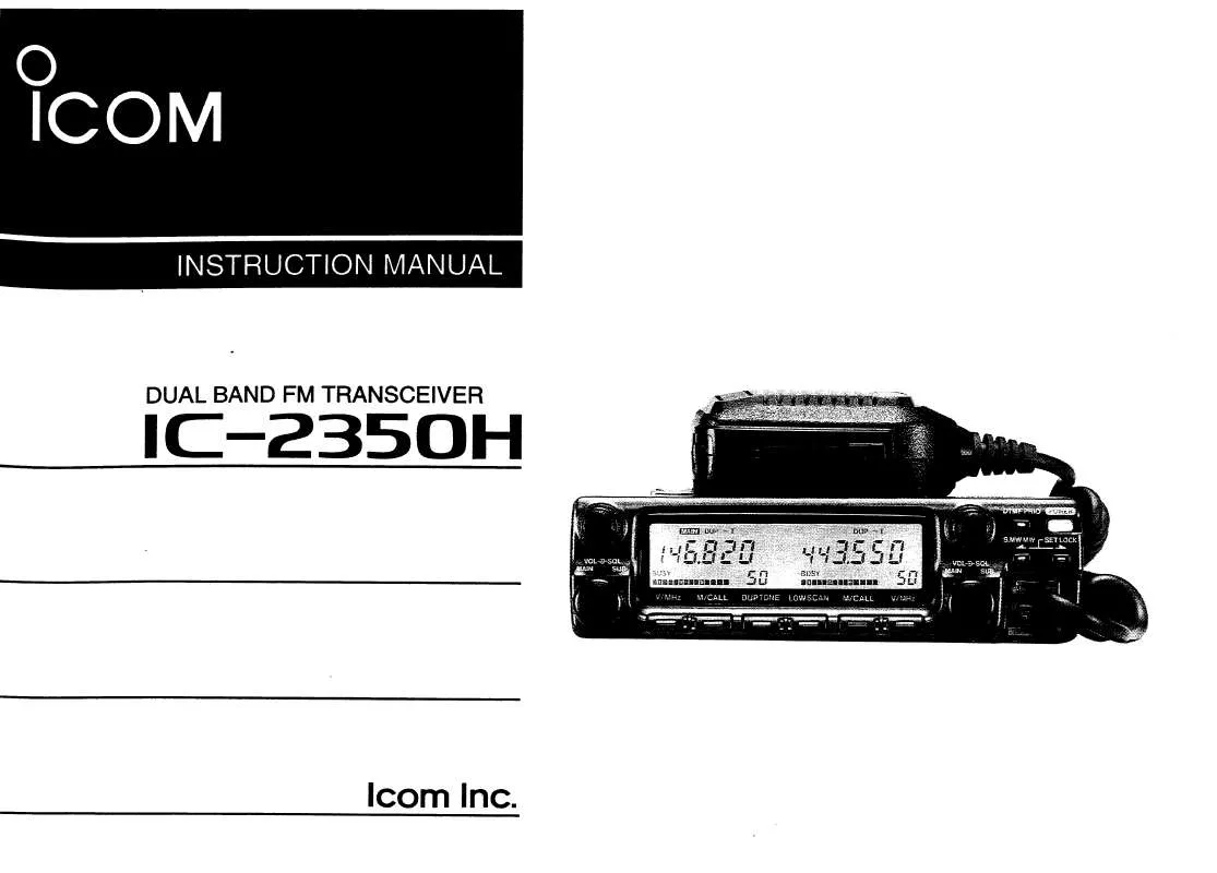 Mode d'emploi ICOM IC-2350H