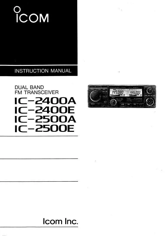 Mode d'emploi ICOM IC-2400A-E-IC-2500A-E