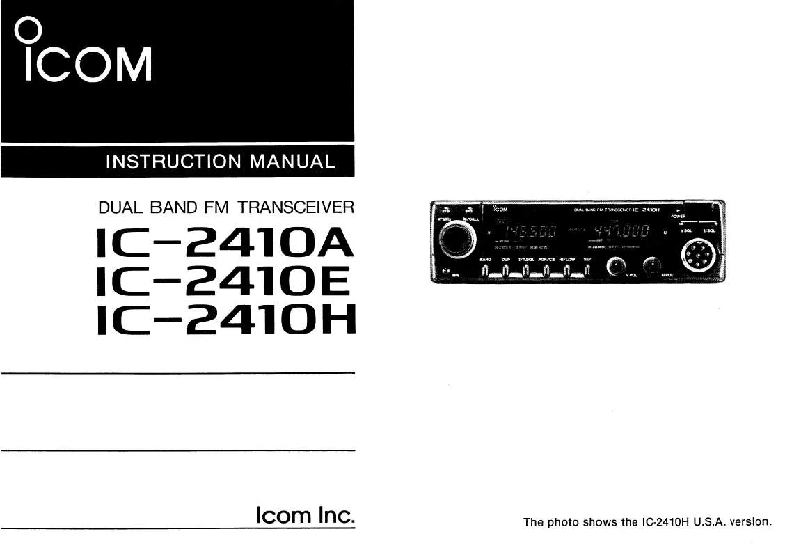 Mode d'emploi ICOM IC-2410A-E-H