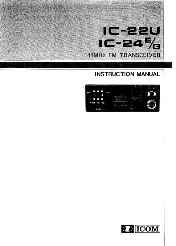 Mode d'emploi ICOM IC-24E-G