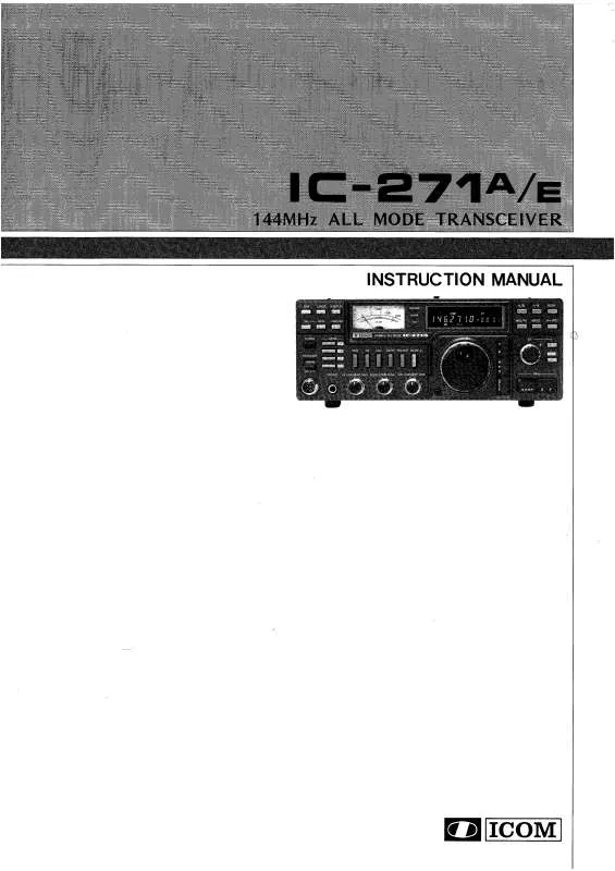 Mode d'emploi ICOM IC-271A-E