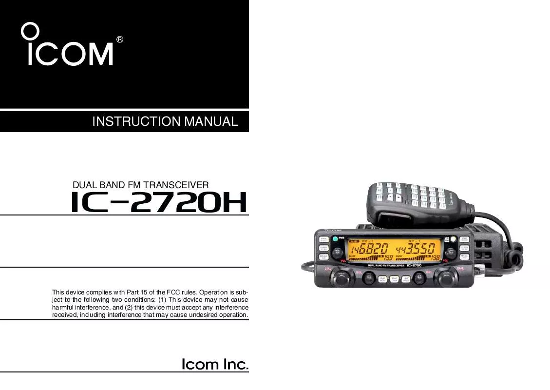 Mode d'emploi ICOM IC-2720H