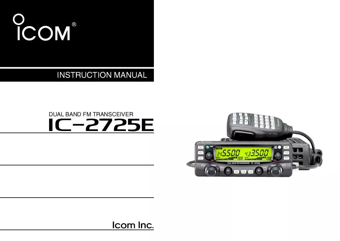 Mode d'emploi ICOM IC-2725E
