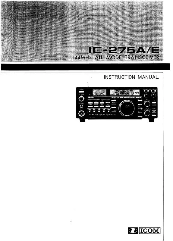 Mode d'emploi ICOM IC-275A-E