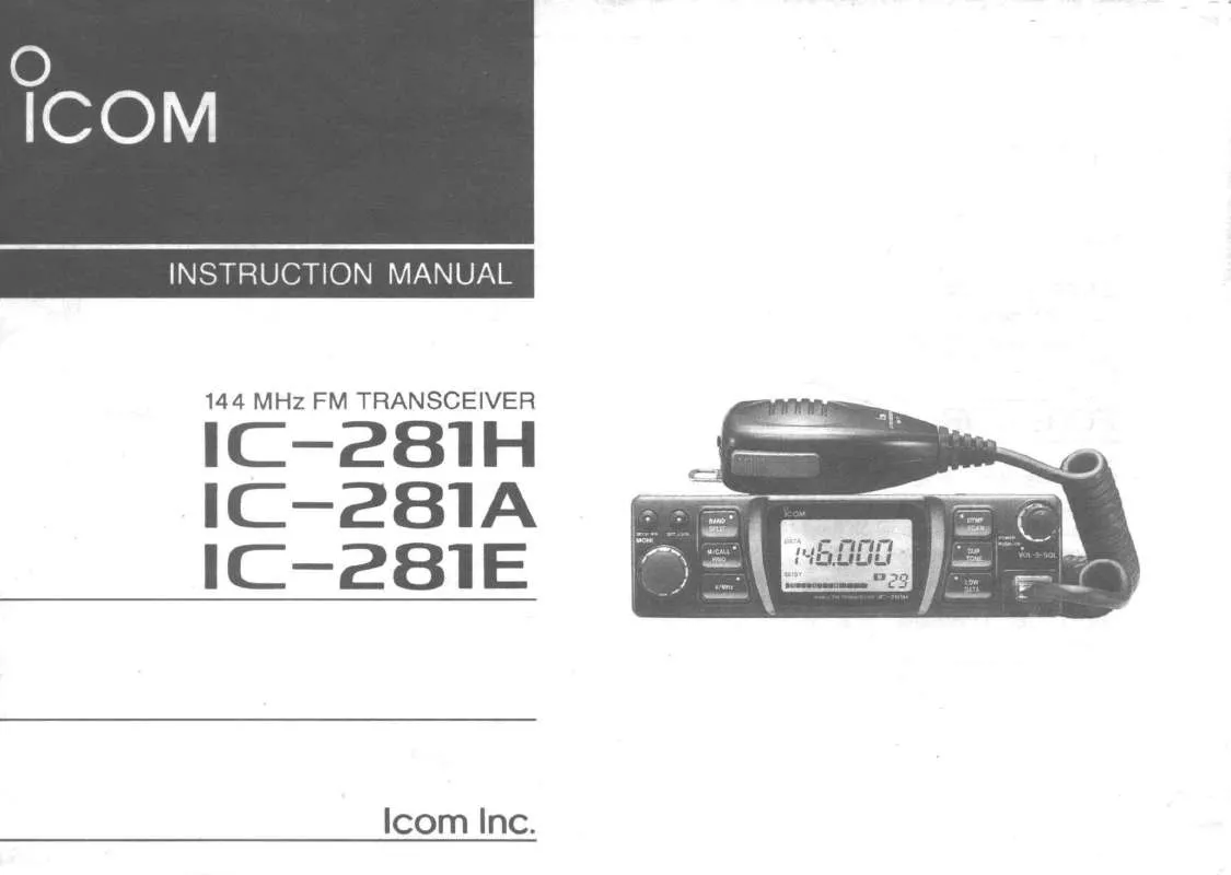 Mode d'emploi ICOM IC-281A