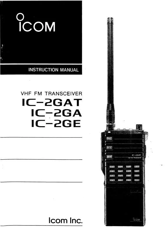 Mode d'emploi ICOM IC-2GA