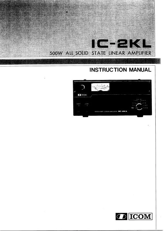 Mode d'emploi ICOM IC-2KL
