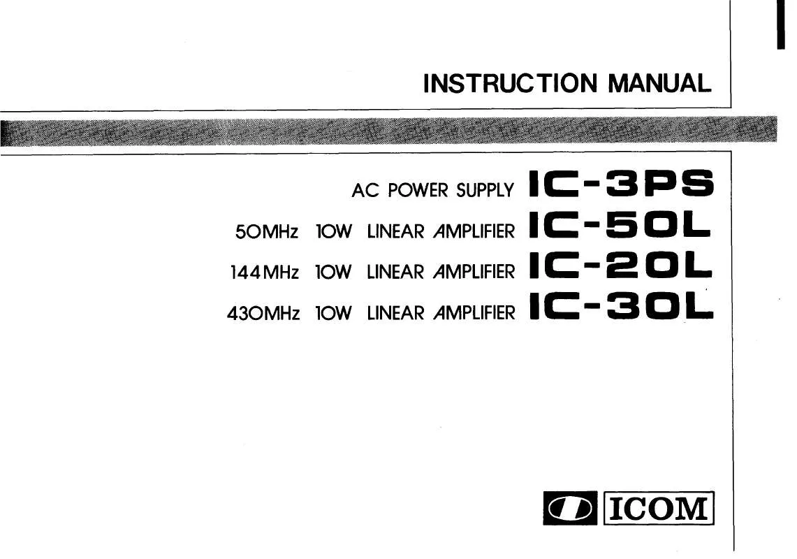 Mode d'emploi ICOM IC-30L