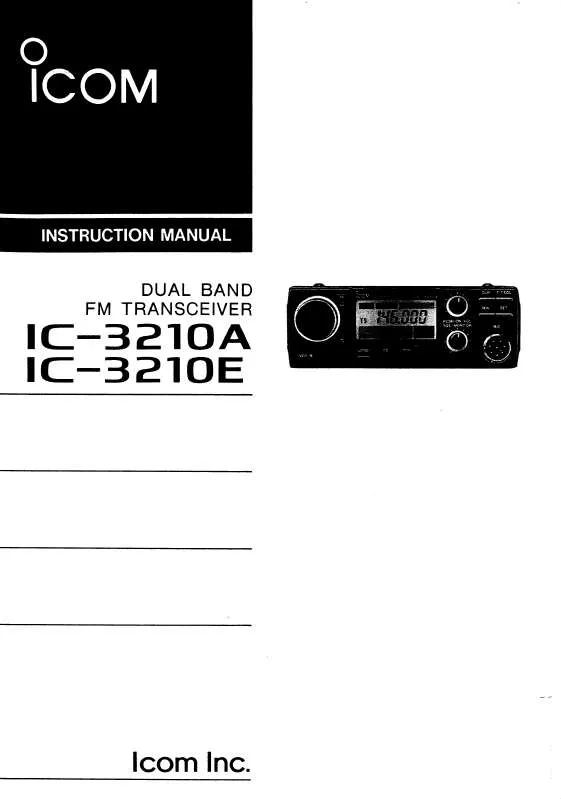 Mode d'emploi ICOM IC-3210A-E