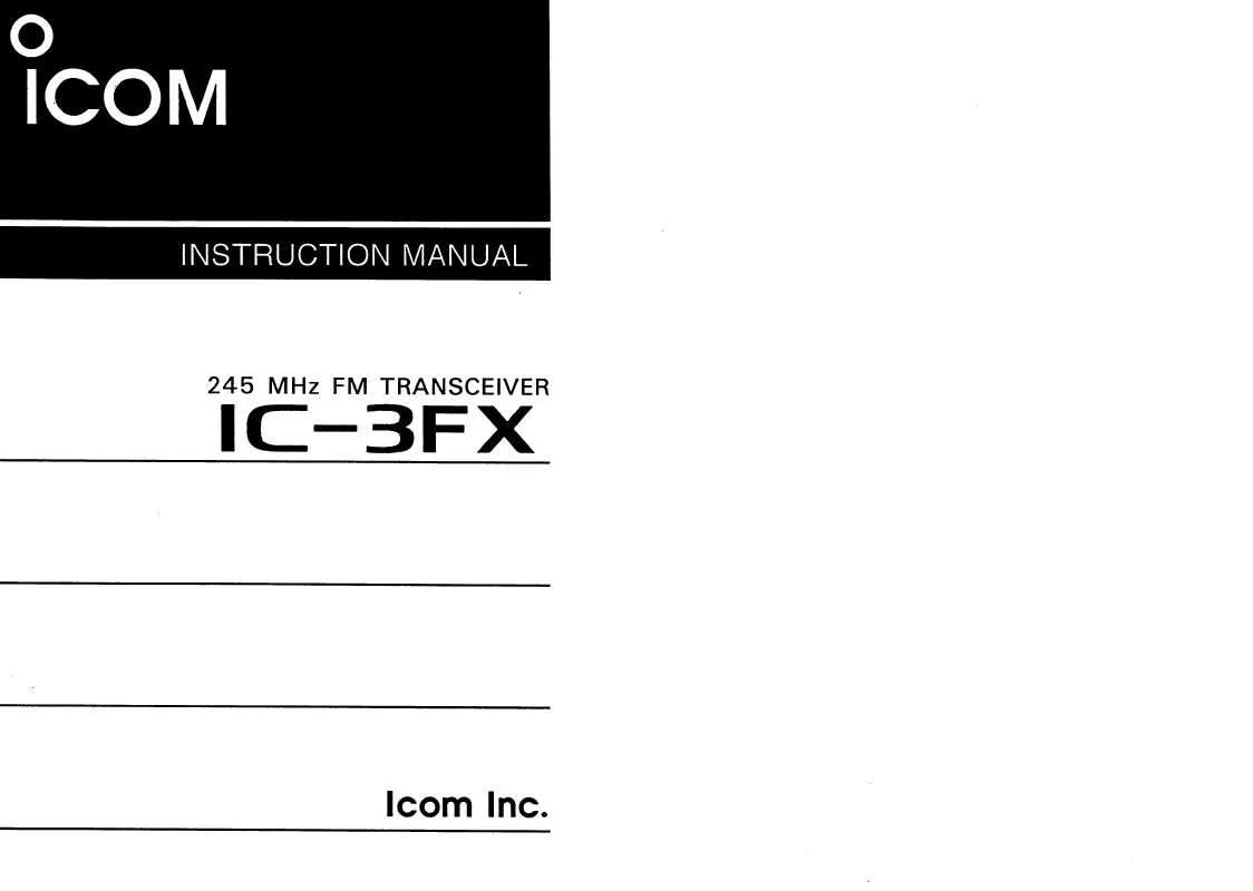 Mode d'emploi ICOM IC-3FX