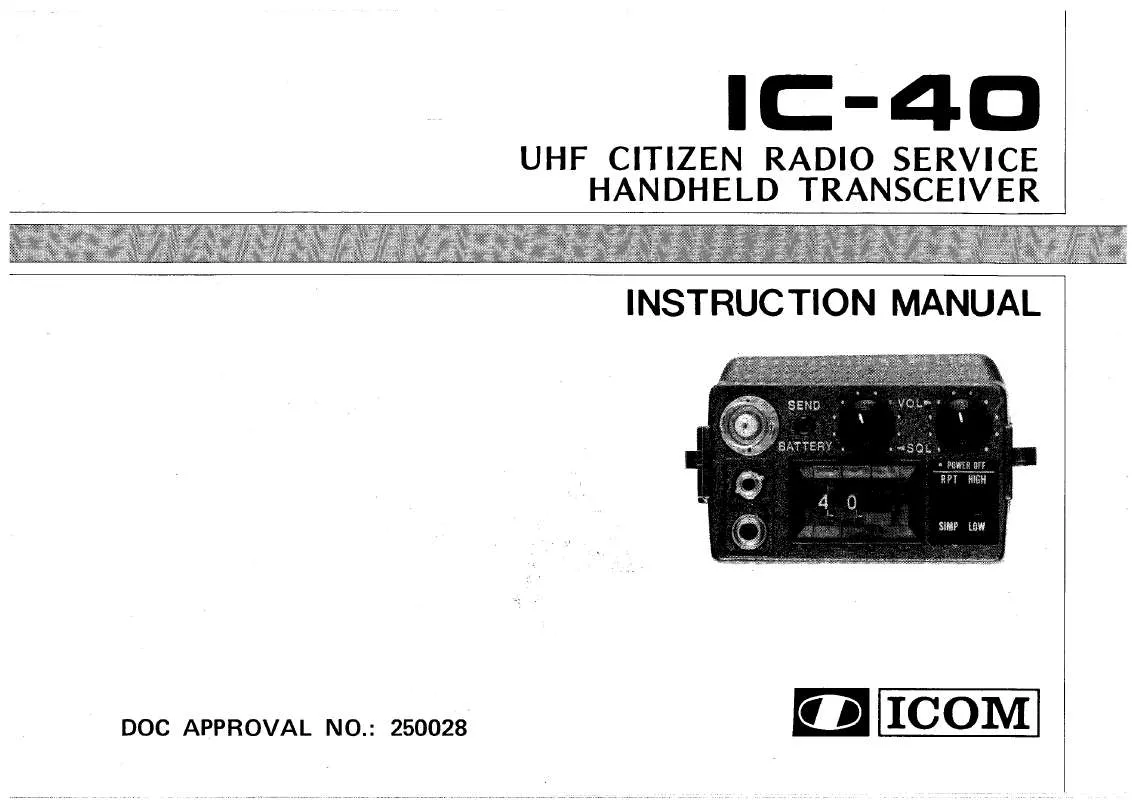 Mode d'emploi ICOM IC-40