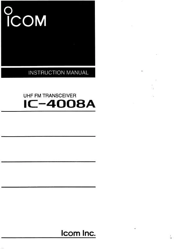 Mode d'emploi ICOM IC-4008A
