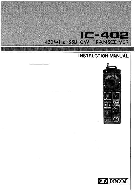 Mode d'emploi ICOM IC-402