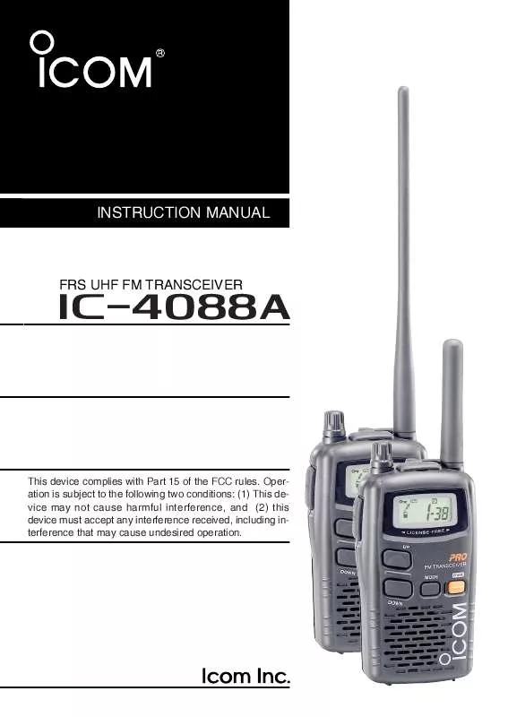 Mode d'emploi ICOM IC-4088A
