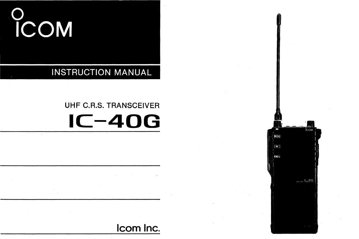 Mode d'emploi ICOM IC-40G