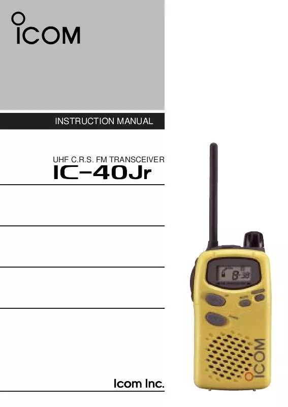 Mode d'emploi ICOM IC-40JR